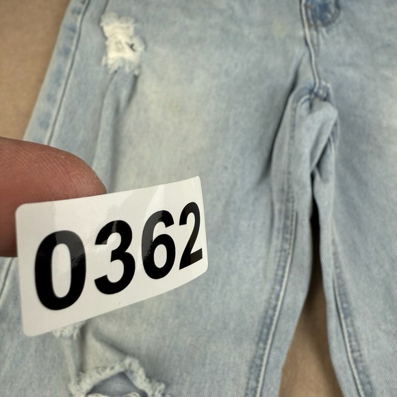 Y2K Empyre Jeans‎ Men's 2 Blue Baggy Distressed Graffiti Patch Mid Rise Denim - Picture 13 of 13